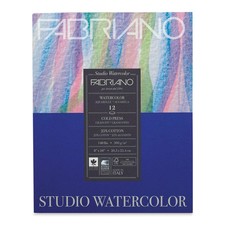 Fabriano Studio Watercolor Paper Pad 9 x 12 Cold Pressed 140 lb 12 Sheets