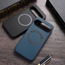 For Google Pixel 10 Pro XL 9 Pro 9A 8 7 6 Slim Leather TPU Mag Safe Case Cover