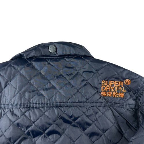 Superdry Forces Bomber Duty Jacket Mens XL Blue Full Zip JPN Japanese Lined Y2K - Picture 8 of 14