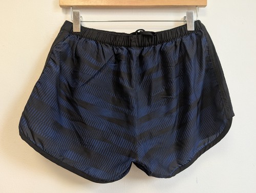 Adidas - Women's - Black & Blue Patterned Shorts - UK Size 10 - Picture 2 of 3