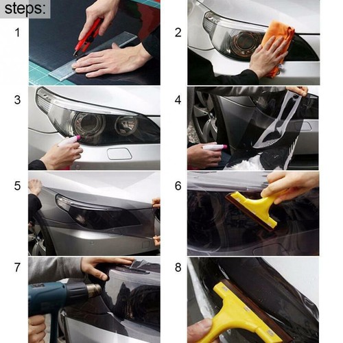 200 * 30cm Auto Transparent Licht Schutz Folie Hochtemperatur und Uv-Schutz - Afbeelding 8 van 12