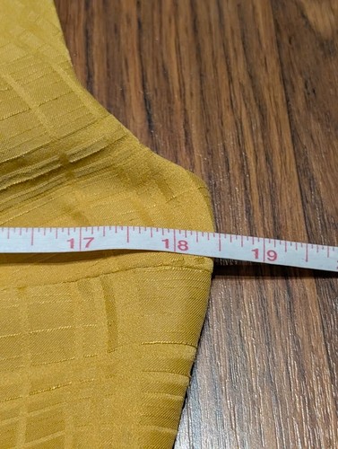 vtg OTELLO ITALY VEST 60s 70s mod gogo long tunic slubbed plaid mustard top M 1B - Picture 13 of 16