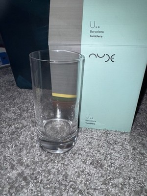 New Williams Sonoma NUDE Barcelona Highball Tumbler Glasses Set of 4  13.75 FlOz