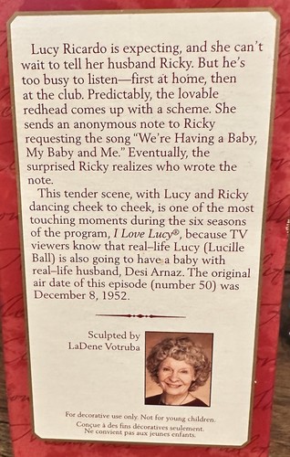 Hallmark Ornament 2000 Lucy Is Enceinte I Love Lucy - Imagen 2 de 6