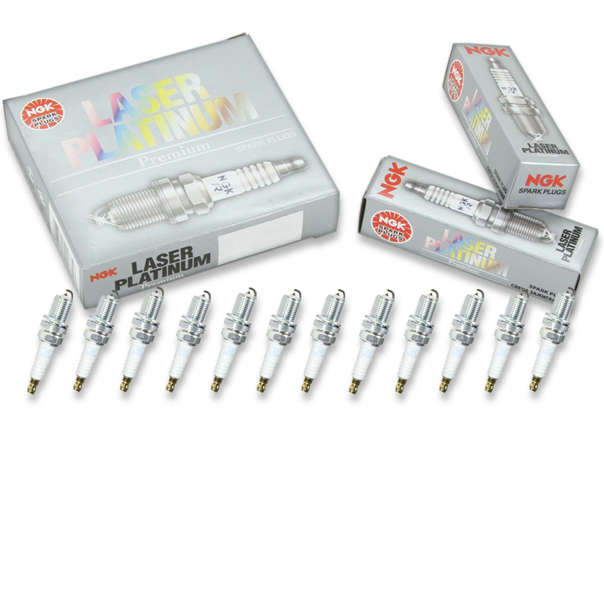 12 pcs NGK Laser Platinum Spark Plugs for 2004-2008 Chrysler Crossfire 3.2L ct