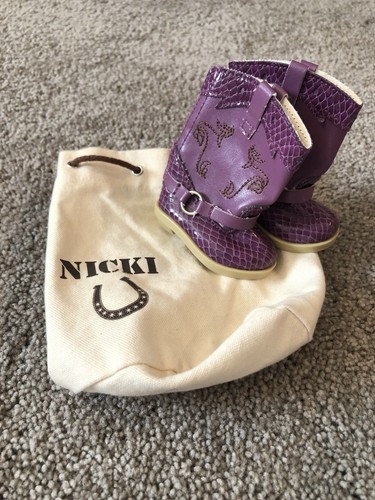 American Girl Doll Accessories Boots and Feed Bag Nikki Fleming Ranch - Picture 2 of 2