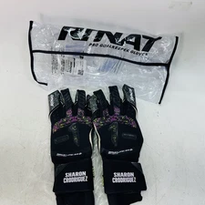 Rinat Aries Pro Goal Keeper Gloves 9 - Black/Purple/Yellow. (Name) SEE PHOTOS