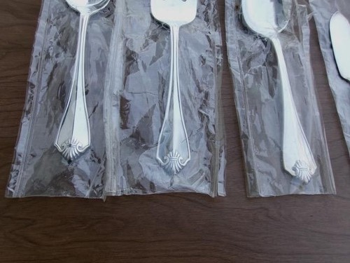 ONEIDA SILVERPLATE *KING JAMES* ( LOT OF 5 ) SERVING PIECES UNUSED - Picture 2 of 7