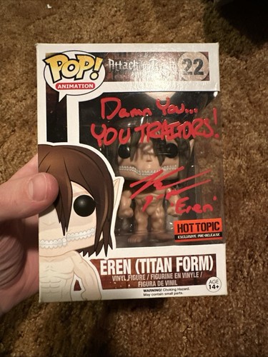 Three Attack On Titan Signed Eren Jaeger Funko, Pop Holy Grail  - 第 14/19 張圖片