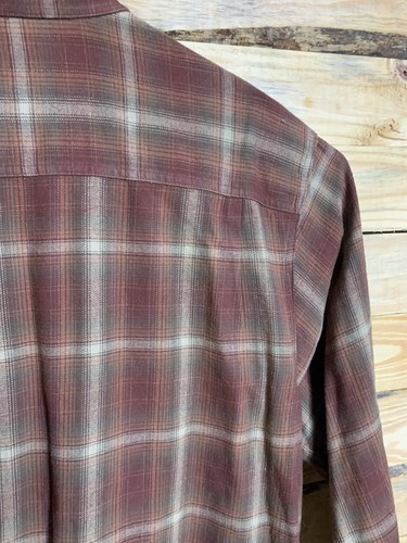 Wolverine Men’s XL Plaid Flannel Shirt Brown Long Sleeve 100% Cotton Workwear - Picture 9 of 10