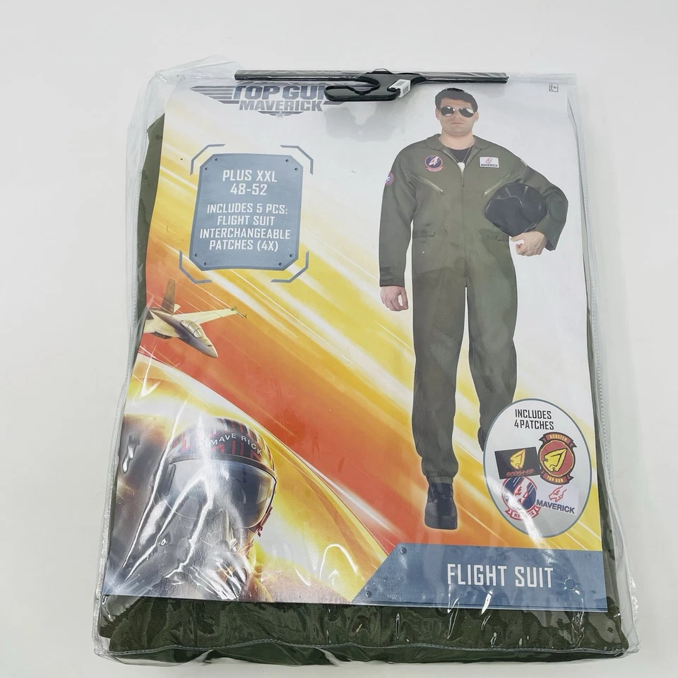 Top Gun Maverick Hombre Adulto Talla XXL Se Ajusta a 48-52 Disfraz de Halloween Mono Foto 2 de 4