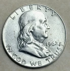 1962 Denver Mint Franklin Half Dollar-90% Silver-F/VF