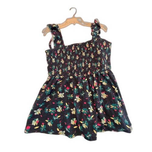 Nuevo Top Lane Bryant Illusion Collection Algodón Azul Marino, Floral Verano Flocado 14/16 - Imagen 4 de 8