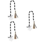 3pcs dekorative hölzerne Anhänger Halloween Perlenanhänger mit