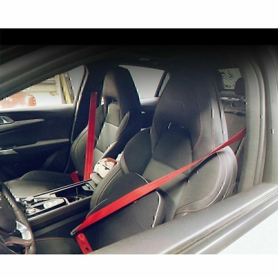 Arnés de seguridad universal rojo de 3,6 m para cinturón de seguridad de carreras de automóviles de 3 puntos */ Foto 4 de 4