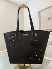 KARL LAGERFELD PARIS Tote Bag Black L5JAU9DR NWT  248 AUTHENTIC