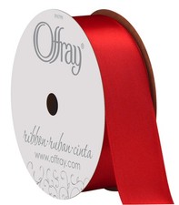 Red Single Face Satin Ribbon 7 8 Inch 6 Yards Perfect for Crafts and Gifts