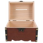 Multi-function Storage Box with Lock Vintage Wooden Box Jewelry Container L
