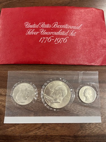 1976 40% RED Pack Silver Bicentennial 3 Coin U.S. Mint Set