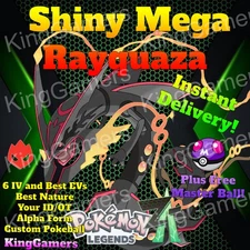 ✨ SHINY MEGA RAYQUAZA✨ ALPHA ✨ 6IV / EV ✨ FREE MASTER BALL ✨ Pokemon Legends Z-A
