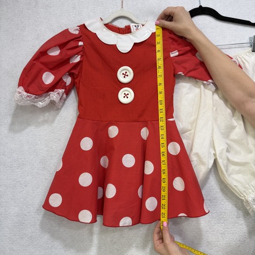 Vintage Disney Minnie Mouse Dress Womens Child 8-10 Costume Made USA 80s - Picture 15 of 20