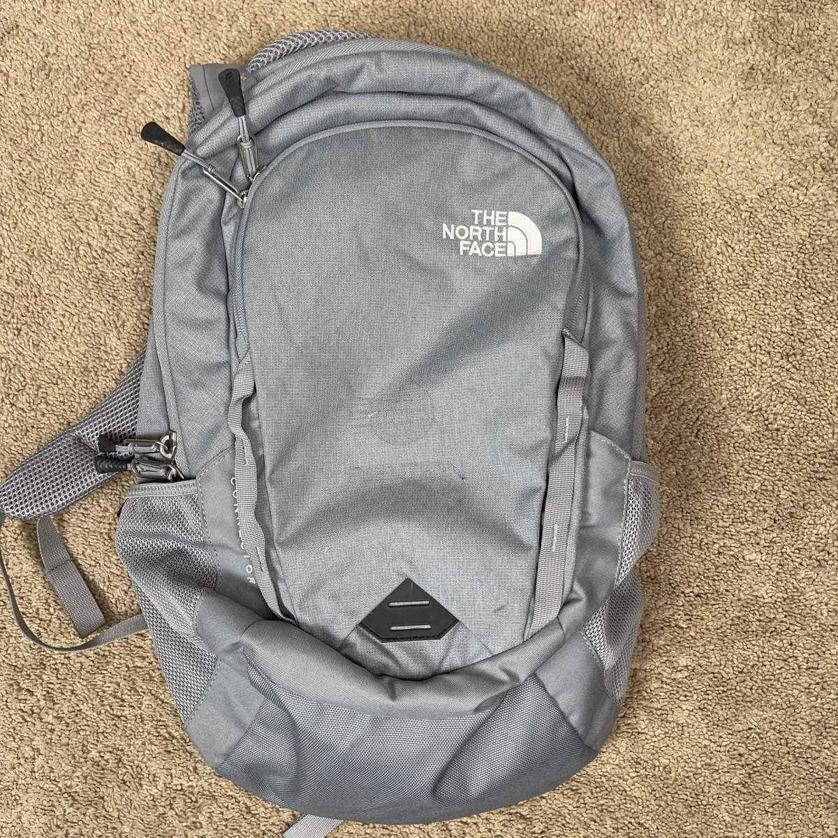 North Face Aurora Gray/aqua Laptop Backpack full zip bookbag Women main image 3
