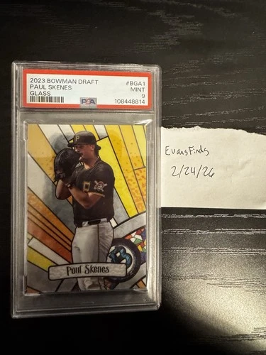 Topps 2023 Bowman Draft Rookie Paul Skenes Stained Glass BGA-1 PSA 9
