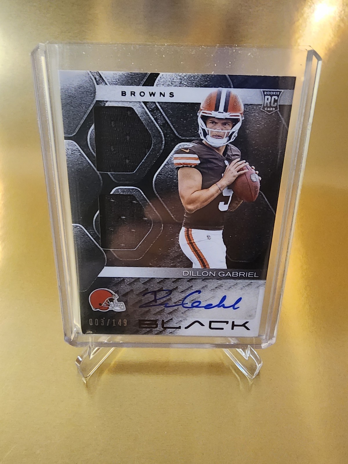 2025 Panini Black Dillon Gabriel RPA Rookie Two Patch Auto /199 #RSM-DGL