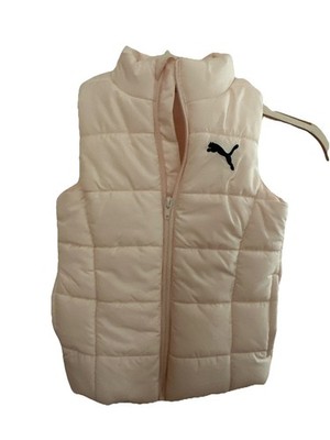 Puma Girls Light Pink Puffer Vest size XXS (3/4)