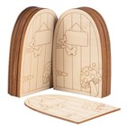  20 Pcs Wood Door Mini House Ornament Miniatures Fairy Doors Decoration
