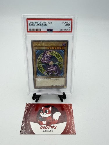 PSA 9 2023 YU-GI-OH! TN23-25TH ANV TIN: DUELING HEROES #EN001 DARK MAGICIAN - Bild 1 von 3