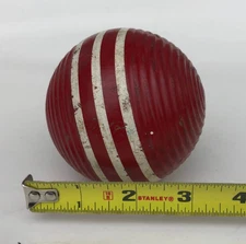 VINTAGE Red STRIPED RIBBED 3.25" CROQUET BALL REPLACEMENT Forster Large Size