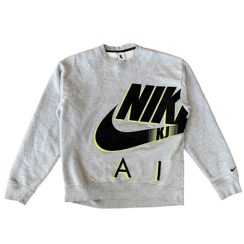 Nike X Kim Jones Crewneck Sweatshirt Gray Neon Accents Mens Medium - Picture 2 of 13