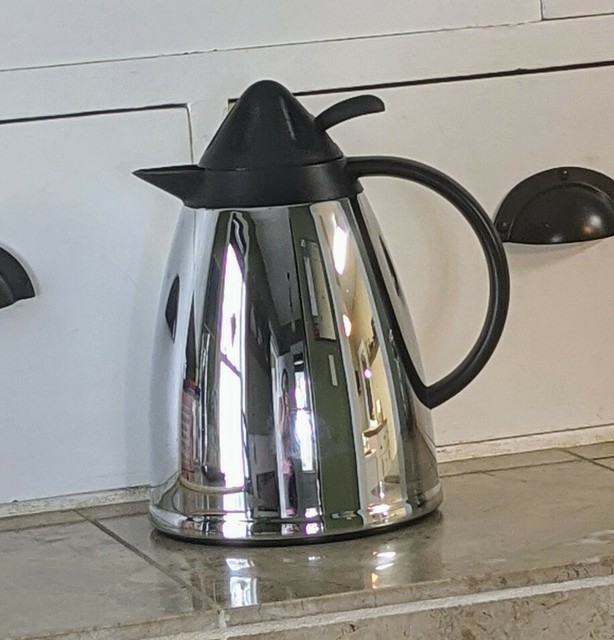 One Quart COPCO Thermal Insulated Glass Lined Coffee Carafe Silver 
