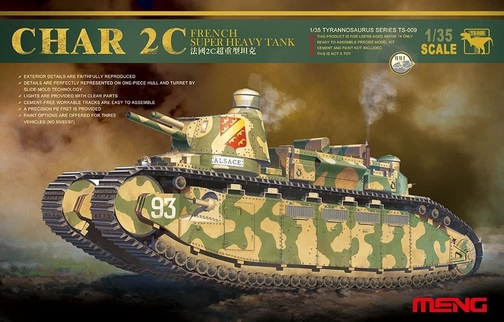 MNGTS-009 - Meng Model 1 35 - Char 2C French Super Heavy Tank MNGTS-009 - Meng Model 1 35 - Char 2C French Super Heavy Tank