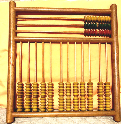 Vintage Huanghuli Abacus 15 Rows 15X17 Primitive Country Farmhouse Decor