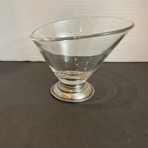 Plato/tazón de mayonesa de vidrio alto/bajo de plata esterlina con patas de colección usado en excelente estado - Imagen 4 de 10
