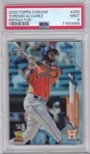 2020 Topps Chrome Astros Yordan Alvarez Refractor Rookie Card #200 PSA 9 (3658)