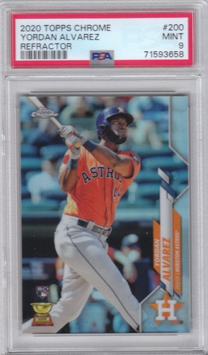 2020 Topps Chrome Astros Yordan Alvarez Refractor Rookie Card #200 PSA 9 (3658) - Bild 1 von 2