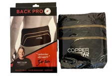 Copper Fit Back Support Brace Infused Neoprene Lumbar Lower Back 28¨to 39¨ S/M