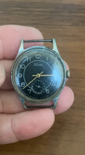 Kama vintage military men's wristwatch. Working. Vintage USSR. Rarity. - Video 1 of 1