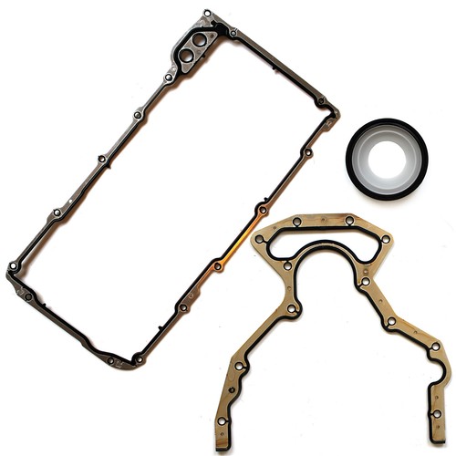 For Cadillac Chevy GMC 4.8 5.3L 6.2L 6.0L Oil Pan Gasket and Rear Main Seal Kit - Picture 9 of 13