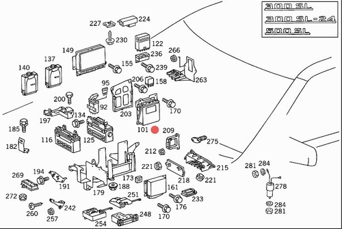 MERCEDES R129 500SL AMG  CENTRALINA KE MOTORE OEM A0075456732 - Foto 2 di 15
