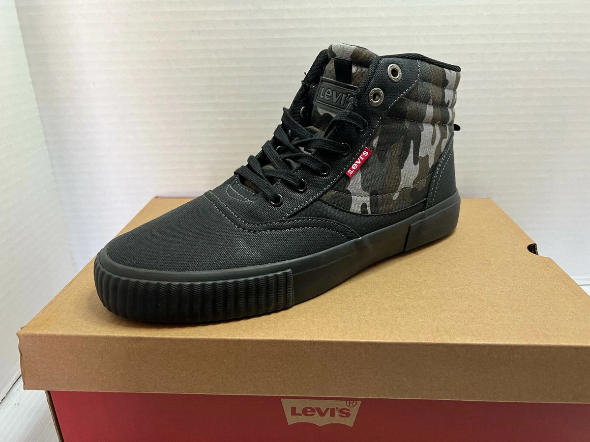 Mens black best sale levi shoes