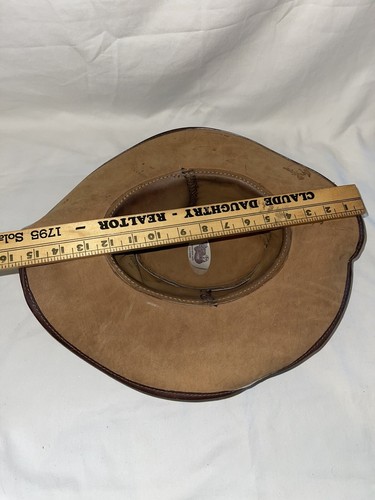 SAN ZENO vintage leather Phoenix medium cowboy hat Hand Made Hats California - Picture 8 of 8