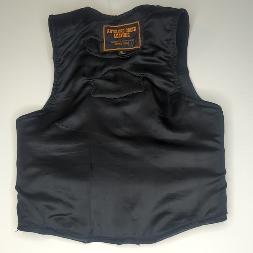 Antelope Creek Leather Motorcycle Vtg Vest w/ Ladies Of Harley/HOG Patches Sz S - Picture 16 of 24