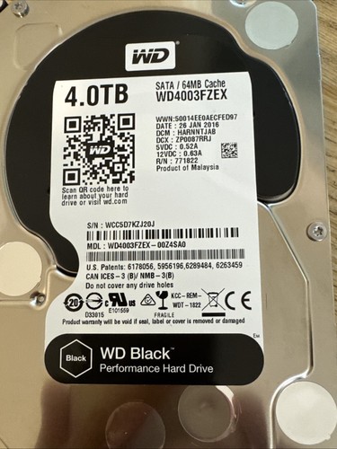 NEU Western Digital WD4003FZEX-00Z4SA0, 4,0 TB Festplatte. - Bild 2 von 4