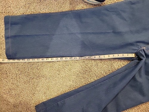 Vintage Wrangler Polyester Cotton Blend Blue Jeans 37x28 Regular Fit - Picture 5 of 7