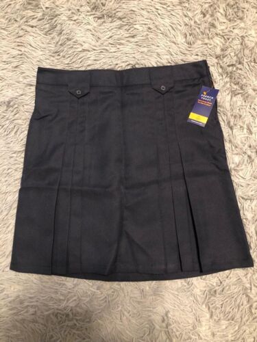 French Toast School Uniform Skirt Girls Size 18 Blue Pleated Pull-On