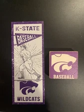 KState Baseball Wooden Decorations